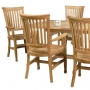 set 167 -- 41 x 46-70 inch double rectangular extension table (tb-e010) & hawaii armchair (fully built) (ch-0160)